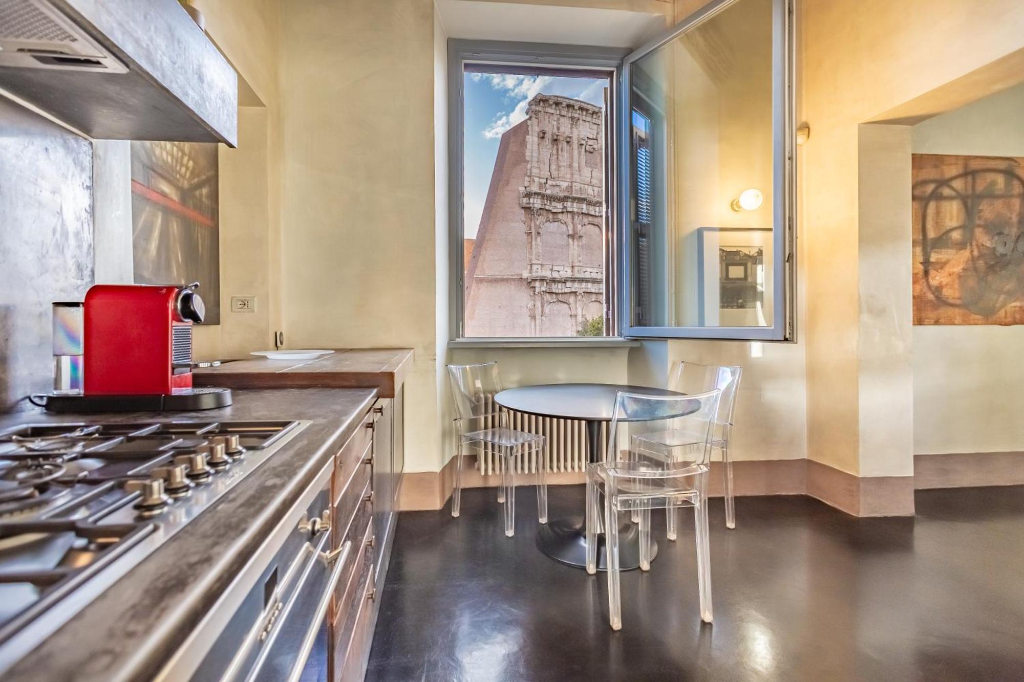 Iconic Apartment With Unique Colosseum View 罗马 外观 照片