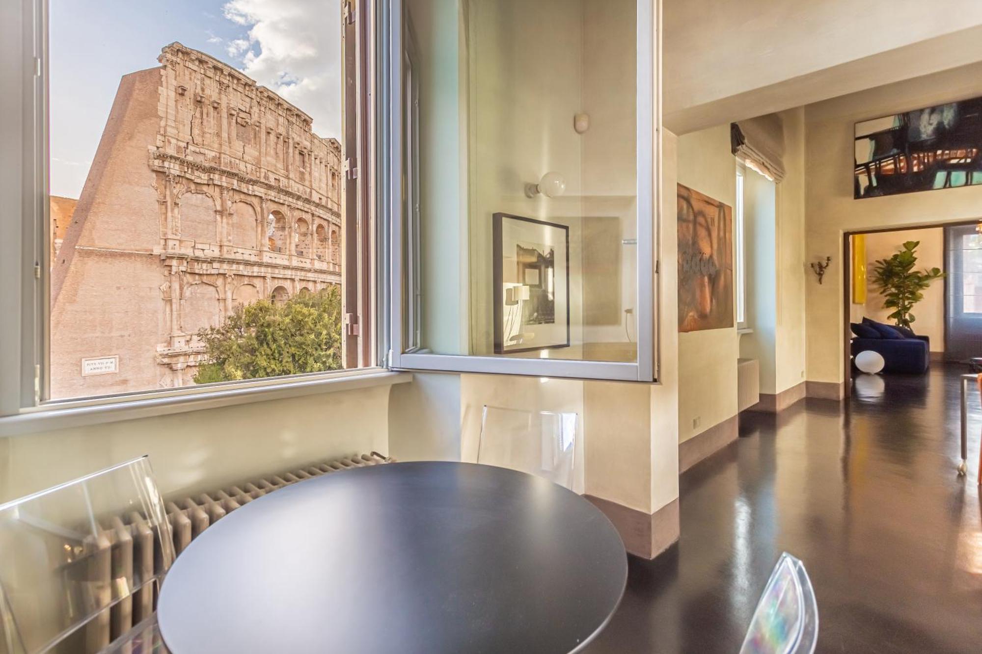 Iconic Apartment With Unique Colosseum View 罗马 外观 照片